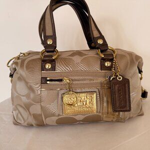 Authentic Coach Signature Handbag – Beige/Brown, 12" x 6" x 6"